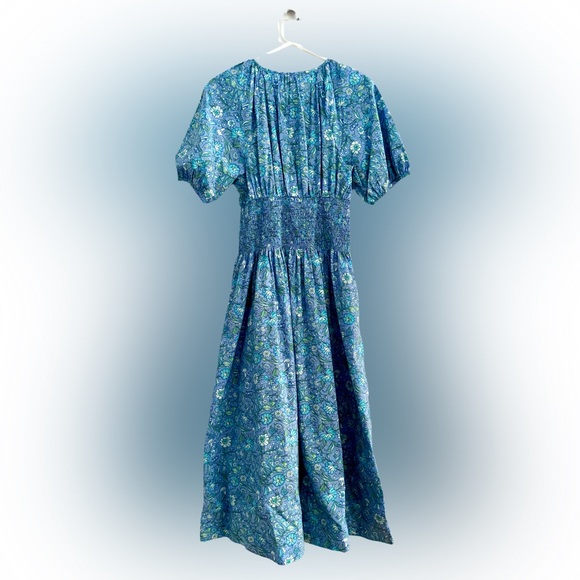 J. Crew Blue Floral Midi Dress - Picture 6 of 6